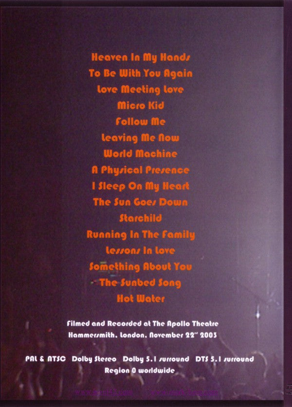 Level 42 : Live At The Apollo, London (DVD, D/Sided, NTSC, PAL)