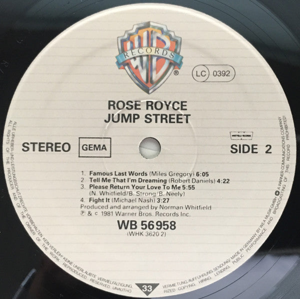 Rose Royce : Jump Street (LP, Album)