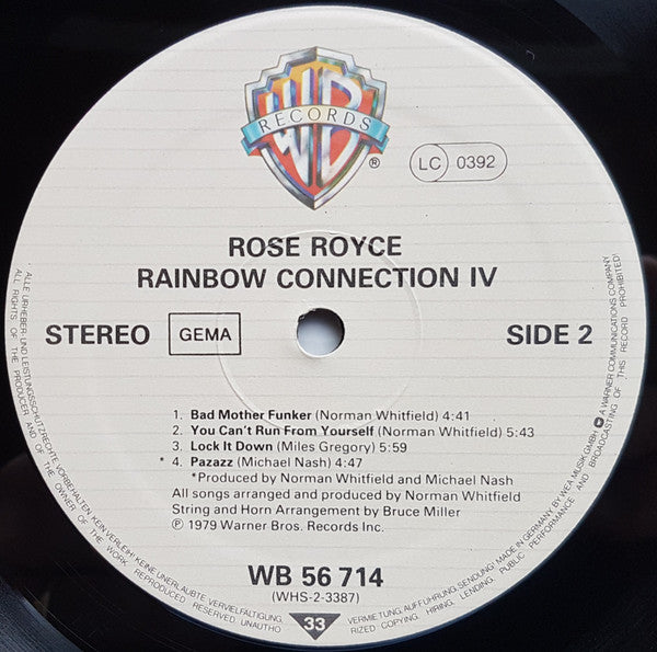 Rose Royce : Rainbow Connection IV (LP, Album)