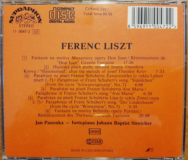 Franz Liszt, Jan Panenka : Liszt And Prague (CD)