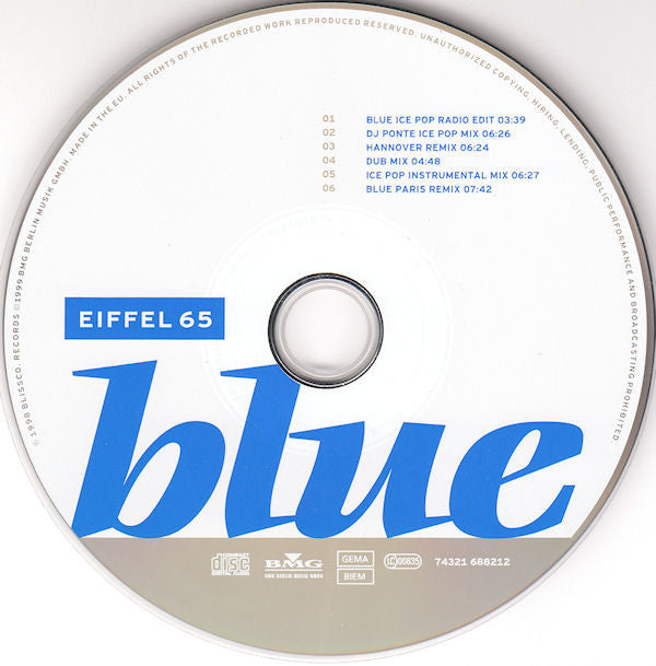 Eiffel 65 : Blue [Da Ba Dee] (CD, Maxi)