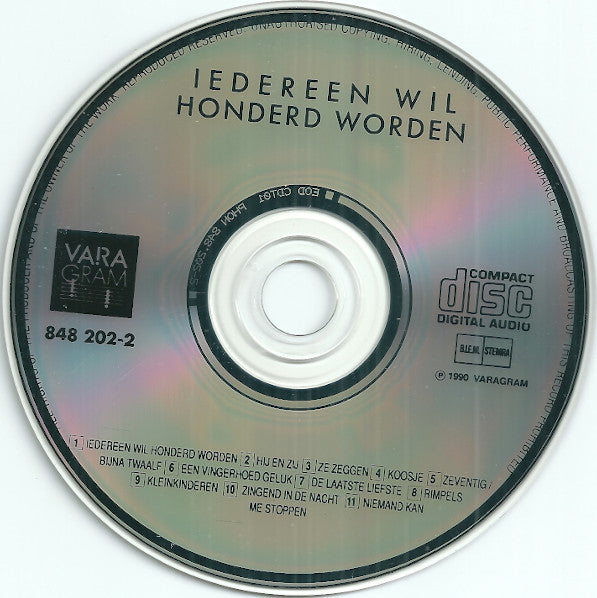 Various : Iedereen Wil Honderd Worden (CD, Album)