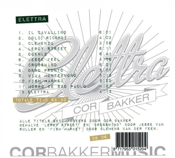 Cor Bakker : Elettra (CD, Album)