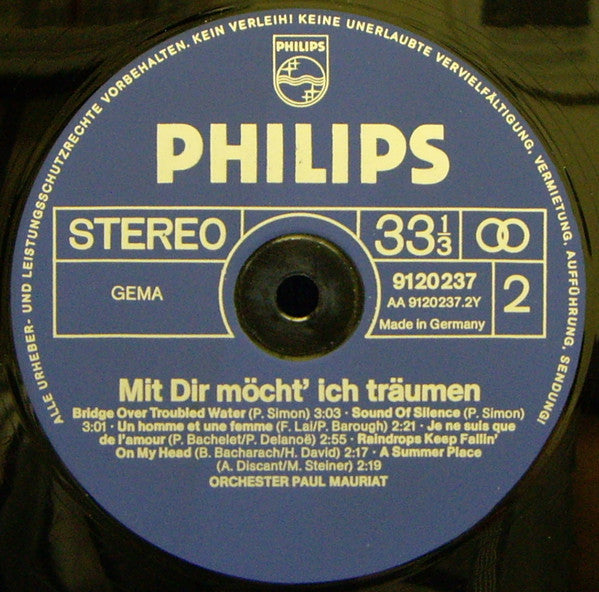Paul Mauriat : Mit Dir Möcht' Ich Träumen (LP)