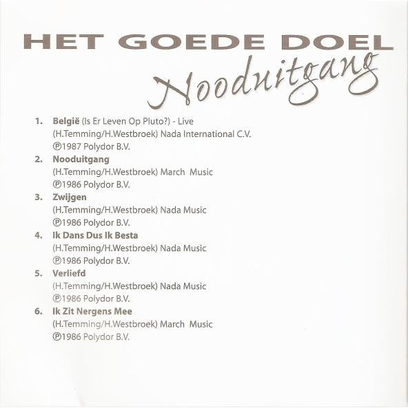 Het Goede Doel : Nooduitgang (CD, Album, Comp, RP)