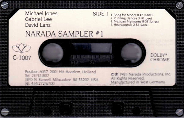 Michael Jones, Gabriel Lee, David Lanz : Narada Sampler #1 (Cass, Comp, Smplr)