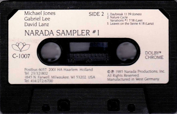 Michael Jones, Gabriel Lee, David Lanz : Narada Sampler #1 (Cass, Comp, Smplr)