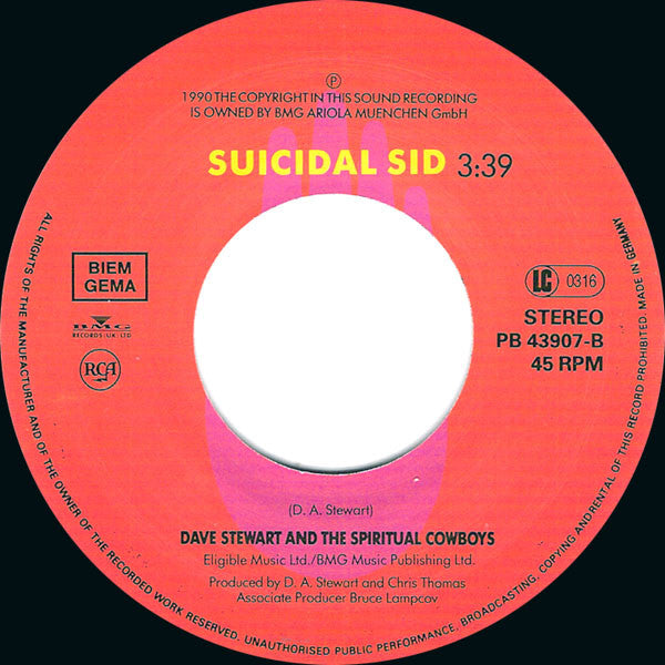 Dave Stewart And The Spiritual Cowboys : Jack Talking (7", Single)