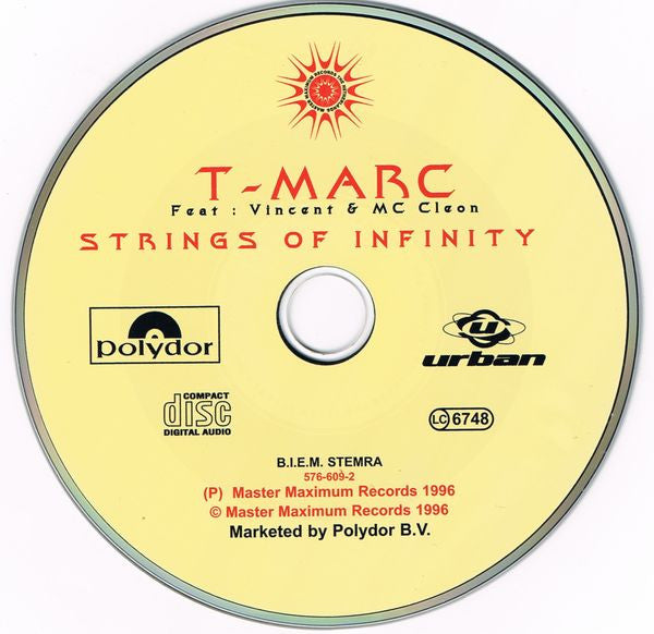 T-Marc Feat: Vincent (6) & MC Cleon : Strings Of Infinity (CD, Maxi)