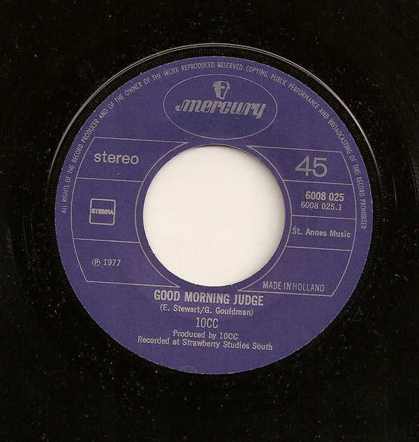10cc : Good Morning Judge (7", Single)