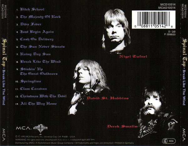 Spinal Tap : Break Like The Wind (CD, Album)