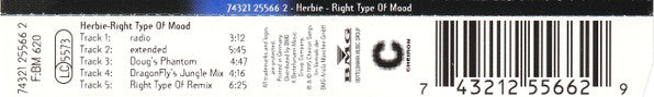 Herbie (4) : Right Type Of Mood (CD, Maxi)