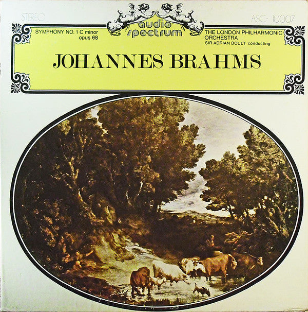 Johannes Brahms - London Philharmonic Orchestra, Sir Adrian Boult : Symphony No. 1 C Minor Opus 68 (LP)