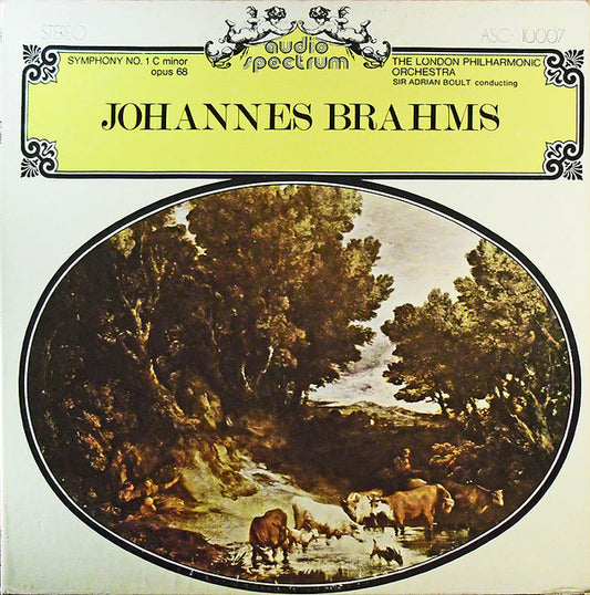 Johannes Brahms - London Philharmonic Orchestra, Sir Adrian Boult : Symphony No. 1 C Minor Opus 68 (LP)