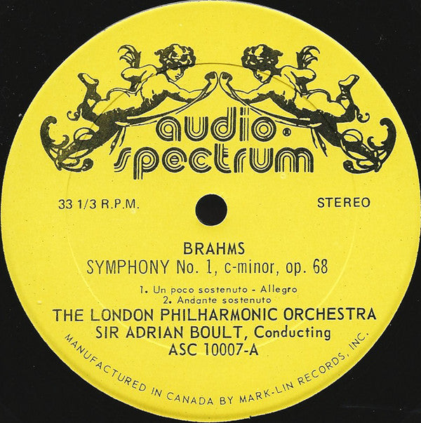 Johannes Brahms - London Philharmonic Orchestra, Sir Adrian Boult : Symphony No. 1 C Minor Opus 68 (LP)