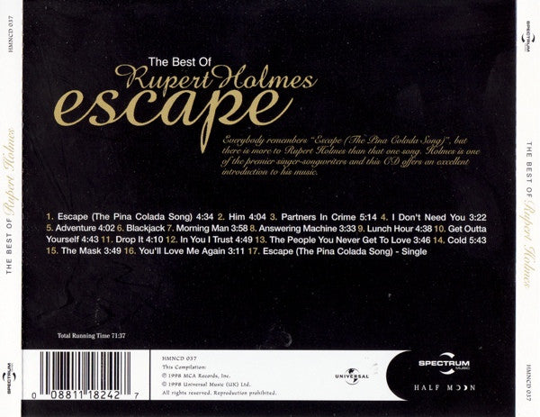 Rupert Holmes : The Best Of Rupert Holmes: Escape (CD, Comp)