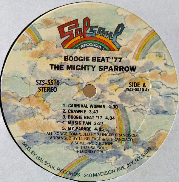 Mighty Sparrow : Boogie Beat '77 (LP, Album)