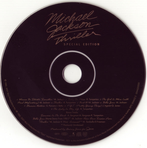 Michael Jackson : Thriller (CD, Album, Ltd, RE, RM, S/Edition, Gol)