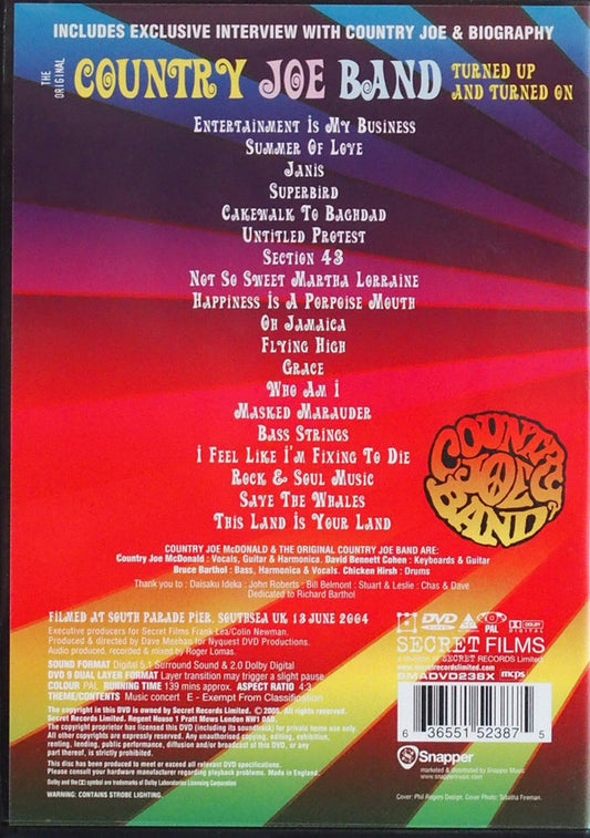 The Original Country Joe Band : Turned Up And Turned On (DVD-V, All)