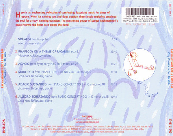 Sergei Vasilyevich Rachmaninoff : Rachmaninoff for a Rainy Day: Cozy Classics to Curl Up With (CD, Comp, Club)