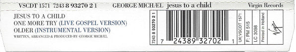 George Michael : Jesus To A Child (CD, Maxi)