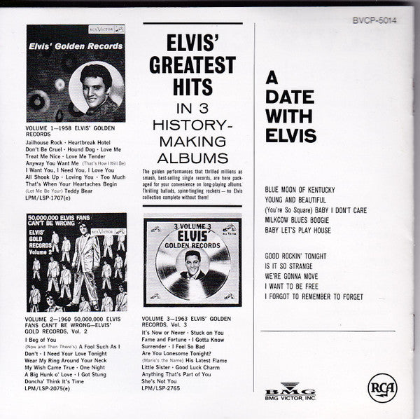 Elvis Presley : A Date With Elvis (CD, Comp, Mono)