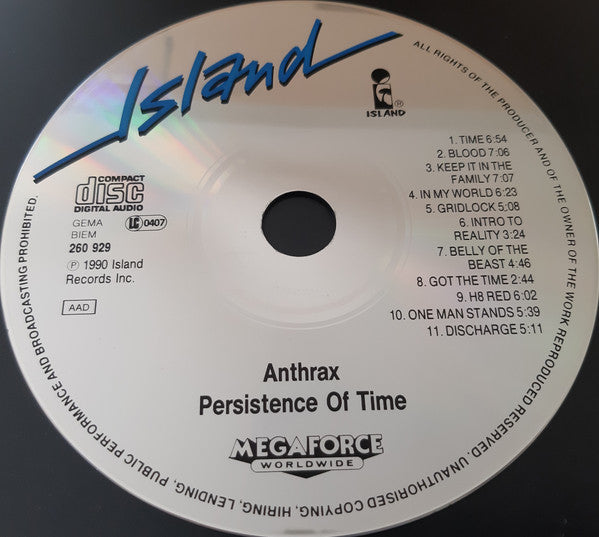 Anthrax : Persistence Of Time (CD, Album, RE)