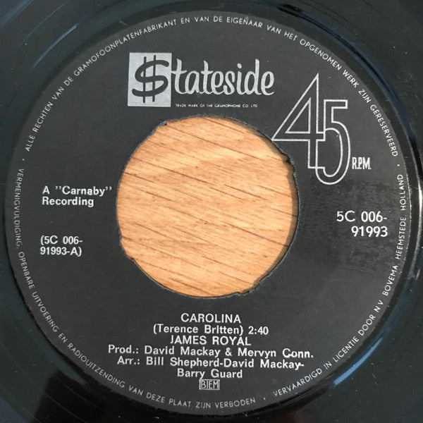 James Royal : Carolina (7", Single)