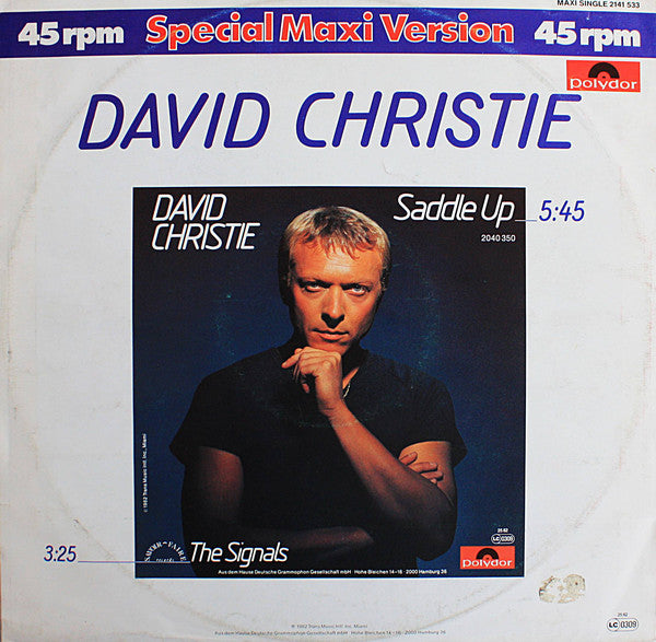 David Christie : Saddle Up (12", Maxi)