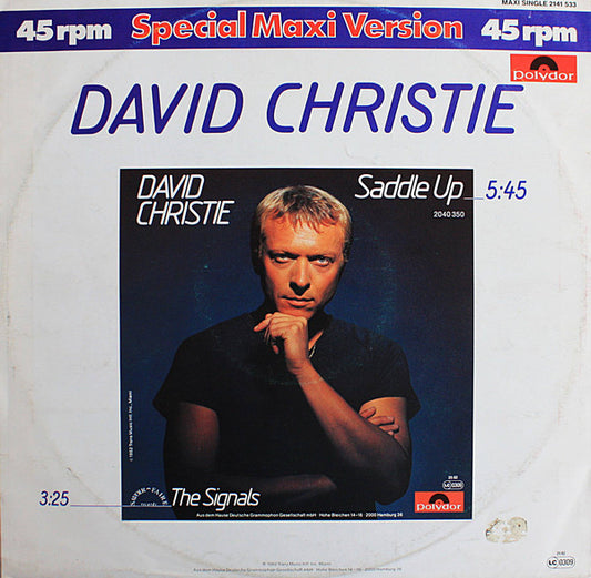 David Christie : Saddle Up (12", Maxi)