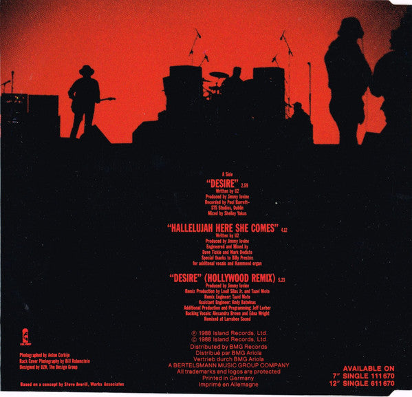 U2 : Desire (CD, Single)