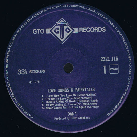 Dana (9) : Love Songs & Fairytales (LP, Album)
