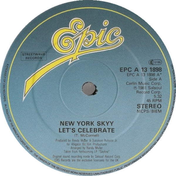 Skyy : Let's Celebrate / Call Me (12", Single, 'ti)