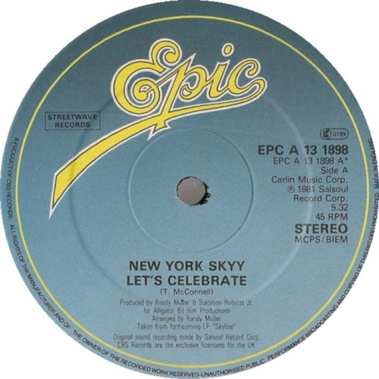 Skyy : Let's Celebrate / Call Me (12", Single, 'ti)