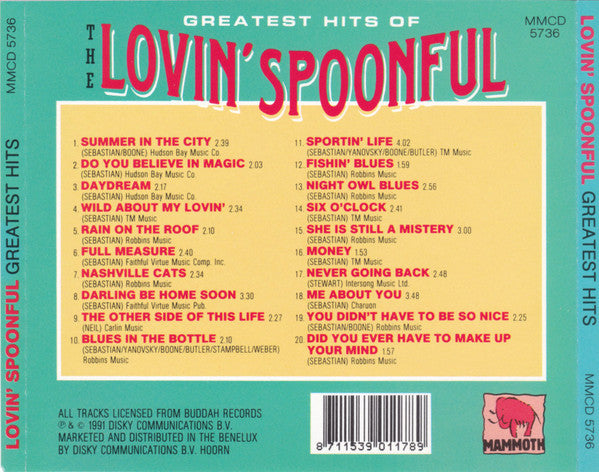 The Lovin' Spoonful : Greatest Hits Of The Lovin' Spoonful (CD, Comp)