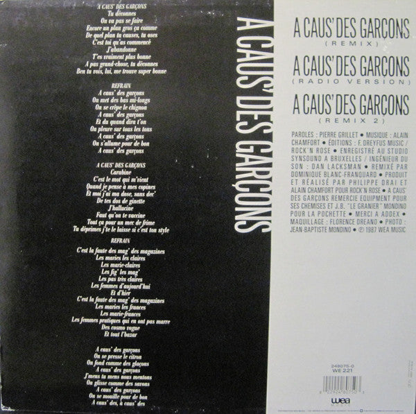 A Caus' Des Garçons : A Caus' Des Garçons (12", Maxi)
