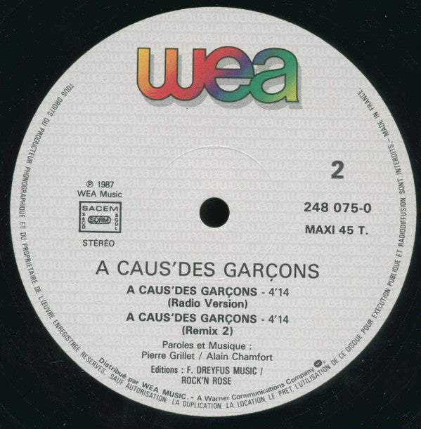 A Caus' Des Garçons : A Caus' Des Garçons (12", Maxi)