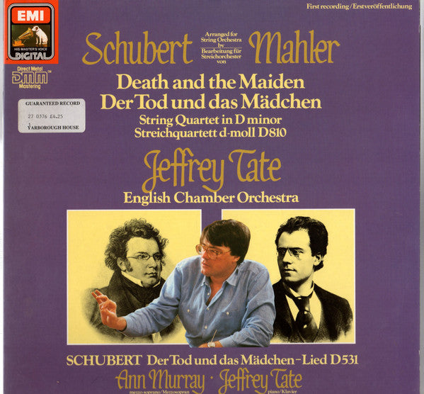 Schubert* Arranged For String Orchestra By Mahler*, Jeffrey Tate, English Chamber Orchestra / Ann Murray : Death And The Maiden = Der Tod Und Das Mädchen (String Quartet In D Minor = Streichquartett D-moll D810) / Der Tod Und Das Mädchen - Lied D531 (LP, DMM)