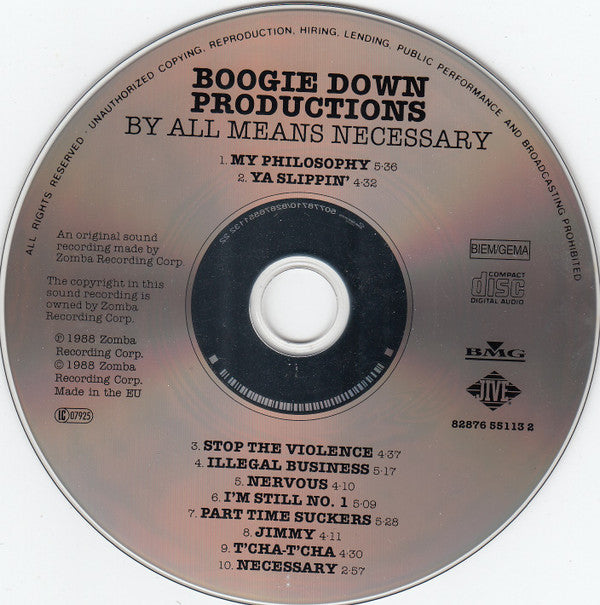 Boogie Down Productions : By All Means Necessary (CD, Album, RE)