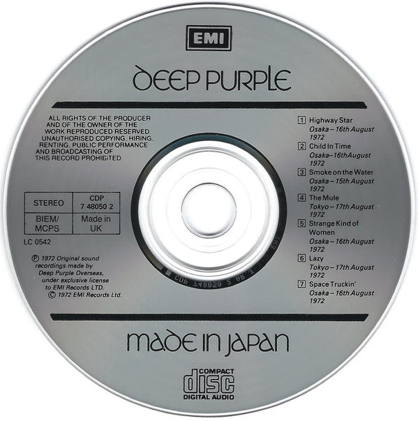 Deep Purple : Made In Japan (CD, Album, RE)