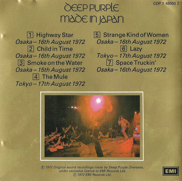 Deep Purple : Made In Japan (CD, Album, RE)