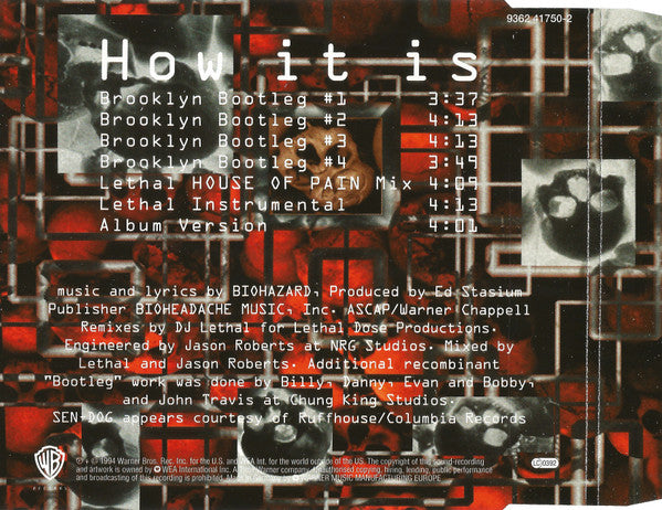 Biohazard : How It Is (CD, Single)