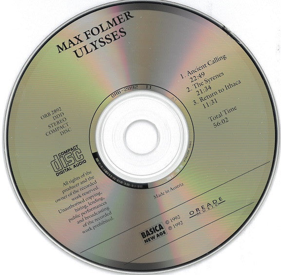 Max Folmer : Ulysses (CD, Album)