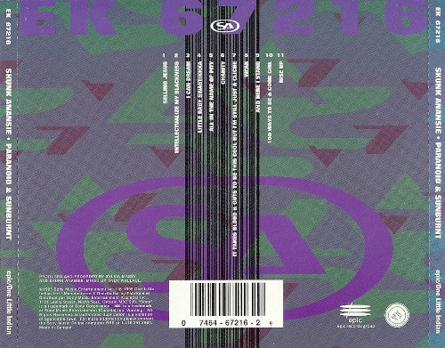 Skunk Anansie : Paranoid & Sunburnt (CD, Album)