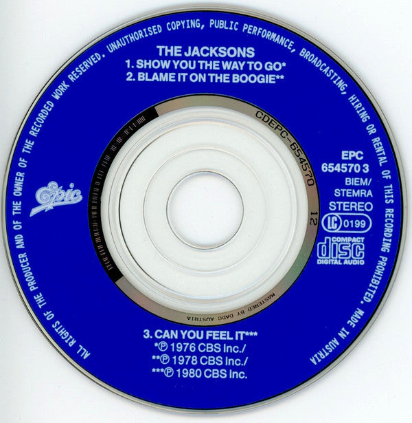 The Jacksons : Show You The Way To Go / Blame It On The Boogie / Can You Feel It (CD, Mini, Maxi)