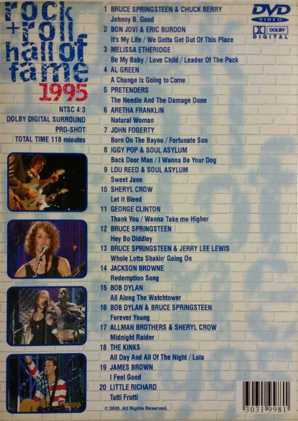 Various : Rock + Roll Hall Of Fame 1995 (DVD-V, Unofficial, NTSC)