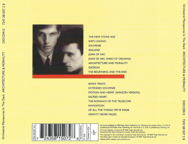 Orchestral Manoeuvres In The Dark : Architecture & Morality (CD, Album, RE, RM, Arv)