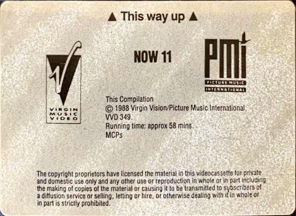 Various : Now That's What I Call Music 11 (VHS, Comp, Mono, PAL)