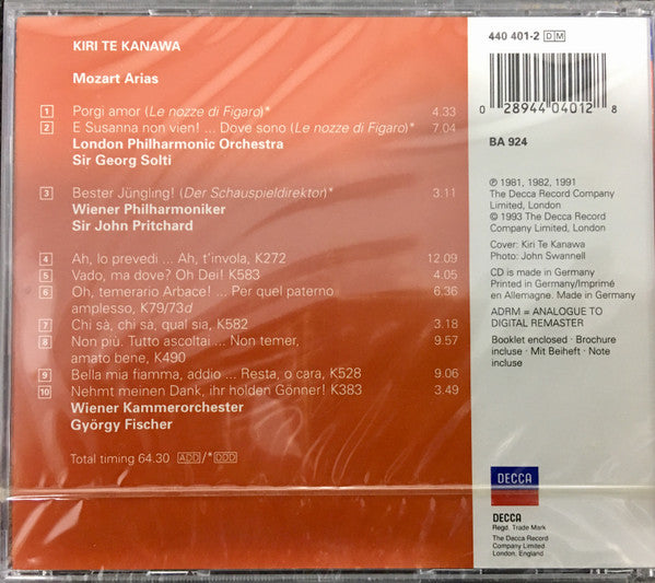 Kiri Te Kanawa : Mozart Arias  (CD, Album)