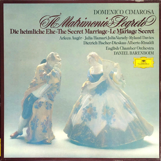 Domenico Cimarosa, Arleen Auger, Julia Hamari, Iulia Várady, Ryland Davies, Dietrich Fischer-Dieskau, Alberto Rinaldi, English Chamber Orchestra, Daniel Barenboim : Il Matrimonio Segreto = The Secret Marriage (3xLP, Album, Box)